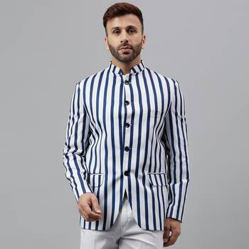 Multicolour lining polyester viscose blazer 1