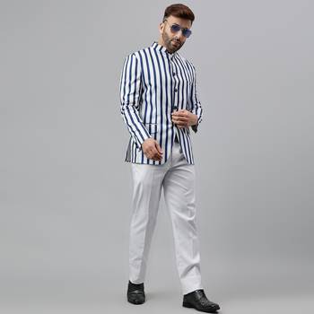 Multicolour lining polyester viscose blazer 2