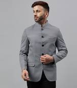 Multicolour geometric polyester blazer