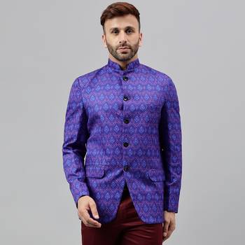 Multicolour floral polyester viscose blazer 1