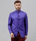 Multicolour floral polyester viscose blazer