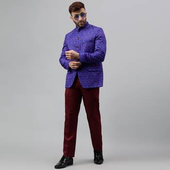 Multicolour floral polyester viscose blazer 2