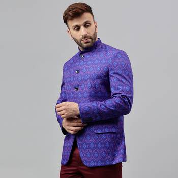 Multicolour floral polyester viscose blazer 3