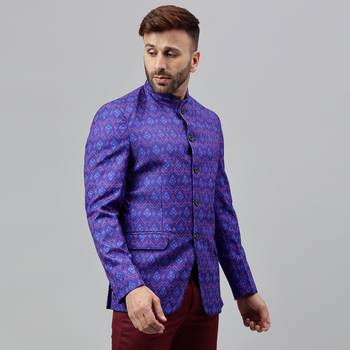 Multicolour floral polyester viscose blazer 4