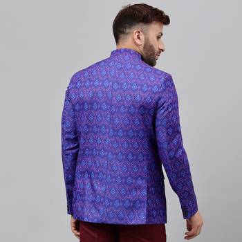 Multicolour floral polyester viscose blazer 5