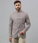 Multicolour sequins  printed polyester viscose blazer