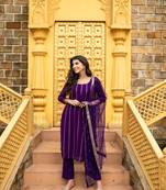 Purple georgette kurta set