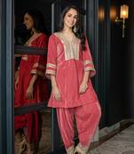 Velvet dusty coord set