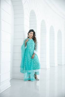 Sea green pakistani set 1