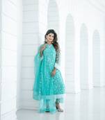 Sea green pakistani set