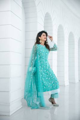 Sea green pakistani set 3