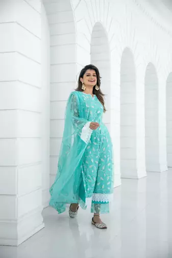 Sea green pakistani set