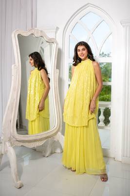 Yellow bund gala co-ord set 1