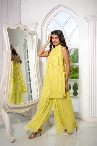 Yellow bund gala co-ord set