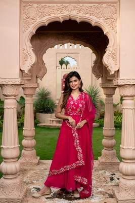 Pink and gold anarakli set 2