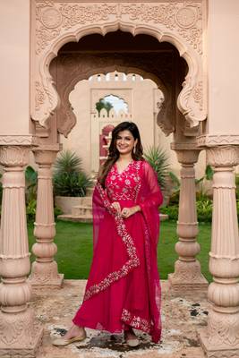 Pink and gold anarakli set 3