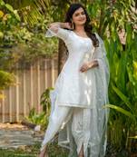 White And Gold Punjabi Salwar Suit