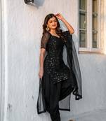 Black And Gold Punjabi Salwar Suit