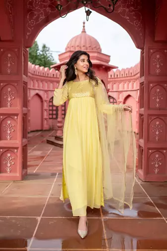 Light yellow nayra kurta    set