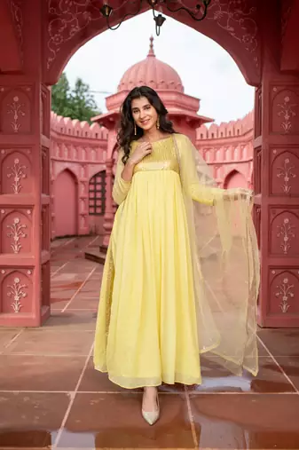 Light yellow nayra kurta    set