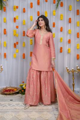 Peach golden sharara 2