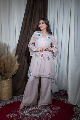 Grey hand painted co-ord set 1