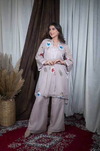 Grey hand painted co-ord set