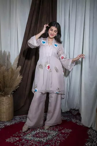 Grey hand painted co-ord set