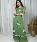 Green hand painted co-ord set