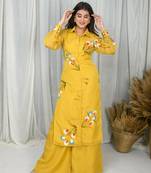 Mustard hand painted co-ord set