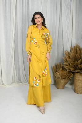 Mustard hand painted co-ord set 3