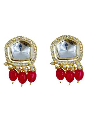 partywear kundan gold plated designer meenakari necklace jewellery set for women 3