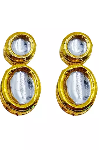 white gold plated necklace & earring jewellery set for women