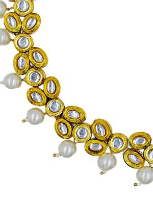 white gold plated necklace & earring jewellery set for women 3