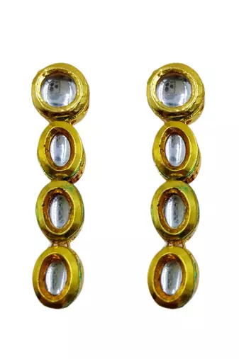 white gold plated necklace & earring jewellery set for women
