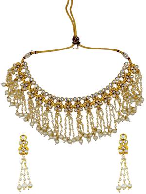 gold plated peacock designer ethnic necklace set for women 2