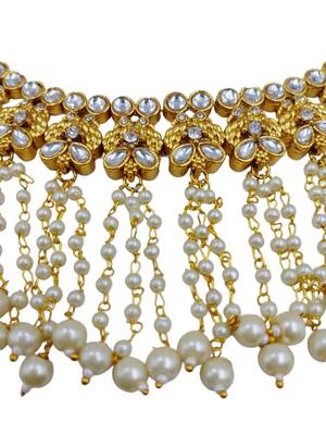 gold plated peacock designer ethnic necklace set for women 3