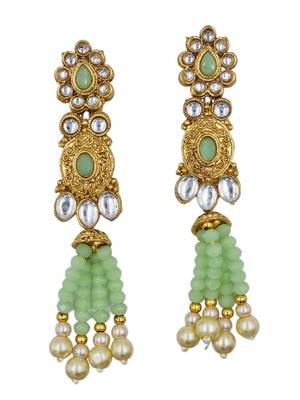 mint gold plated necklace set & earring ethnic jewellery set for women 4