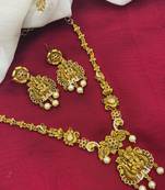 Antique gold south indian short necklace set