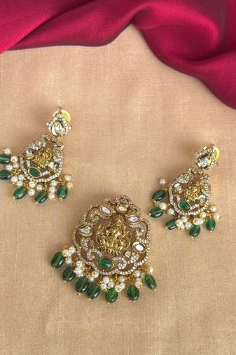 Ad pendent set south indian temple jewelry set