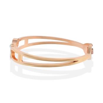Rose gold black onyx bangle kada bracelet for women 3