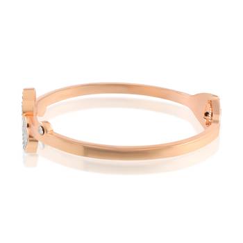 Rose gold cz studded bangle kada bracelet for women 3