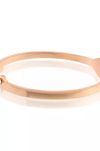 Rose gold cz studded bangle kada bracelet for women