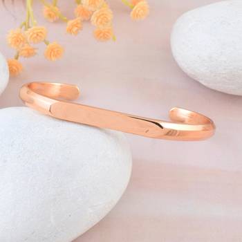Rose gold open adjustable bangle kada men women 1