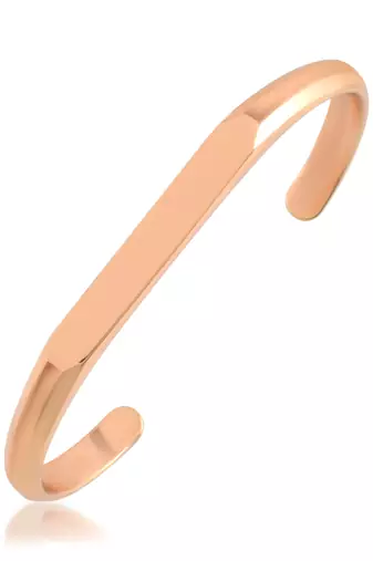 Rose gold open adjustable bangle kada men women
