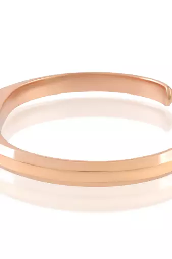 Rose gold open adjustable bangle kada men women