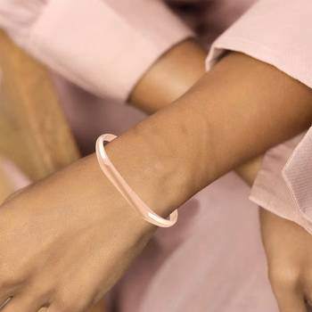 Rose gold open adjustable bangle kada men women 5