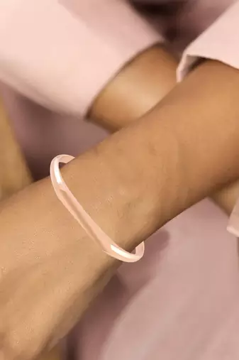 Rose gold open adjustable bangle kada men women