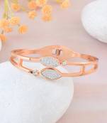 Rose gold imitation diamond kada bracelet women