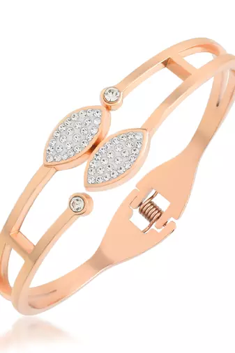 Rose gold imitation diamond kada bracelet women